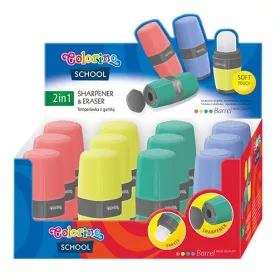   Colorino School tartályos hegyező radírral (12db/disp.) 39729