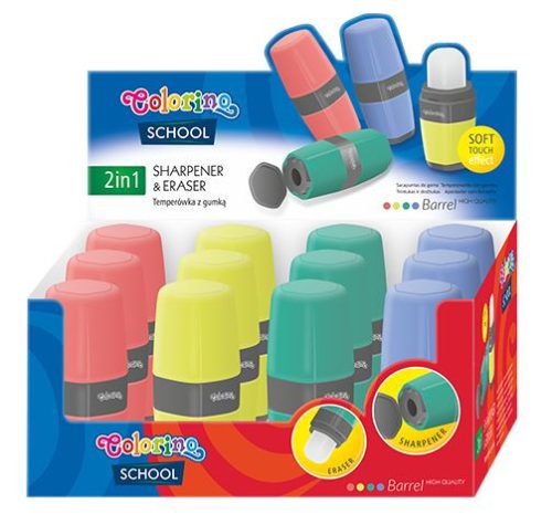 Colorino School tartályos hegyező radírral (12db/disp.) 39729