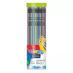   Grafitceruza Colorino School MetalTrio 48db-os HB radírosvégű 39941