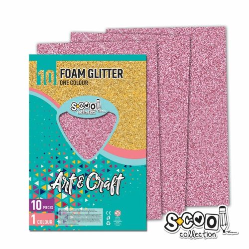 Dekorgumi 2mm A/4 Art&Craft 10ív/cs.glitteres Pink SC1216
