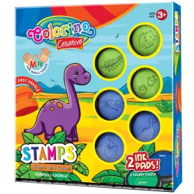   Colorino Creative nyomdakészlet 6db minta+2db párna DINO 36681