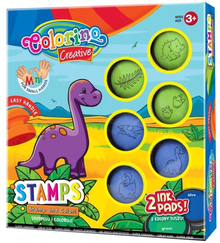 Colorino Creative nyomdakészlet 6db minta+2db párna DINO 36681