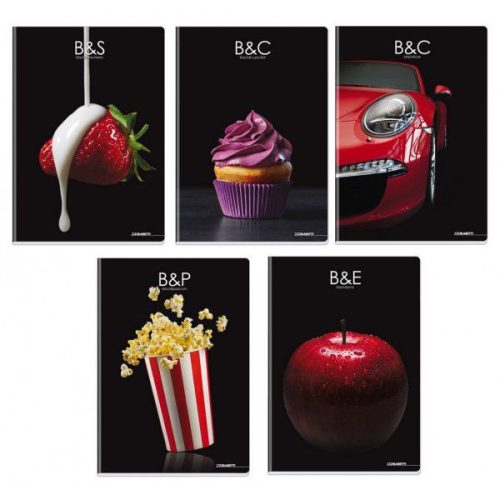 Füzet Blasetti A/4 100g 38lapos kockás Black& (10db/cs.) 8061