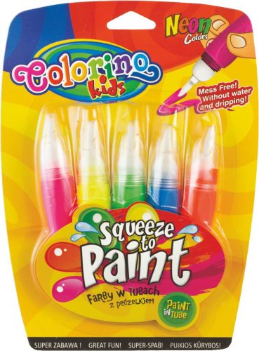 Colorino 5db-os ecsetvégû tubusos temperakészlet NEON színek 66044