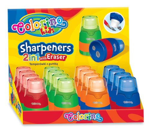 Colorino 2in1 radír+ceruzahegyező 16db/doboz 65269