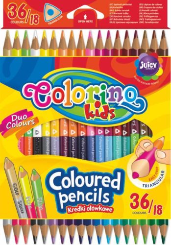 Szinesceruzakészlet Colorino Kids trio kétvégű 18/36-os 68512
