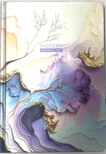 Notesz A/5 64 vonalas lapos kemény fedeles Abstract Art N9574 Burgeois