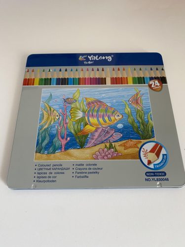 Szinesceruza készlet 24db-os Trio fémdobozos Yalong Yl830046