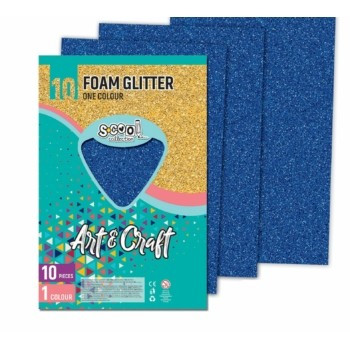 Dekorgumi 2mm A/4 Art&Craft 10ív/cs.glitteres Kék SC1217
