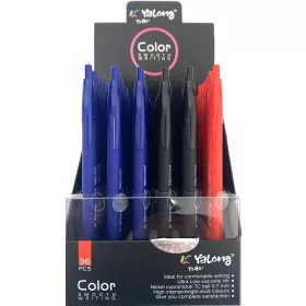   Golyóstoll olajbázisú Trio gumírozott fogórész Yalong YL202627 (36db/display)