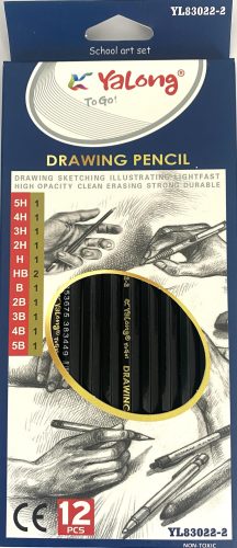 Grafitceruza szett 5H-5B 12db-os Yalong YL83022-2