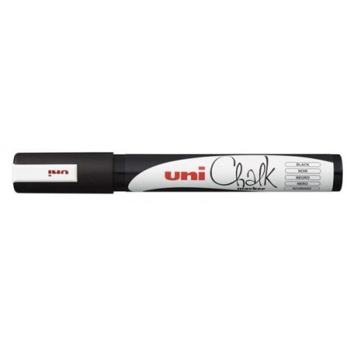 Uni PWE-5M FEKETE folyékony kréta 1,8-2,5mm