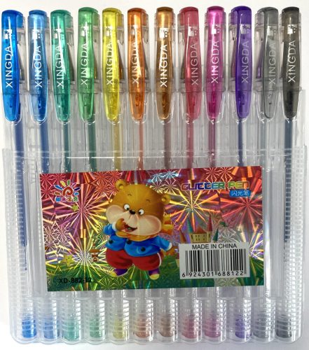 Zseléstoll készlet glitteres 12db-os illatos XD882-12