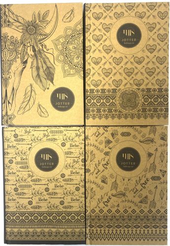 Notesz kem.fed.113x165mm 120lapos vonalas Boho Style Jotter 3454