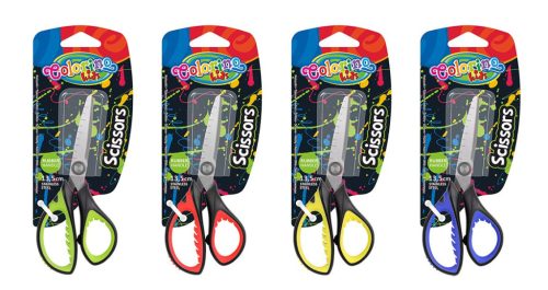 Colorino school 13,8cm gumírozott nyelű olló bliszteren 92593