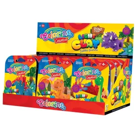  Colorino Creative levegőre száradó habgyurma Dino Park 12db/display 92203