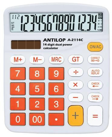 Antilop 2114 14 karakteres asztali számológép narancs-fehér