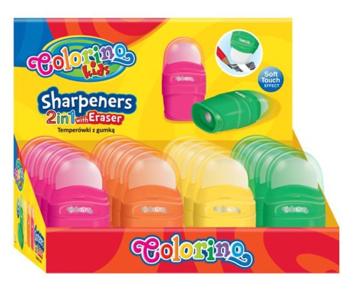 Colorino 2in1 radír+ceruzahegyezõ 20db/doboz 92654
