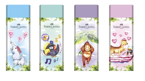 Faber Castell PVC mentes radír pasztell színek Happy Jungle 20db/doboz 188739