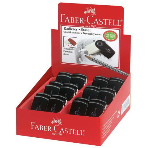 Faber Castell radír Sleeve mini fekete műa.tartóban (24db/doboz)