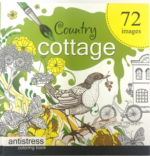 Fenőtt kifestő kem.fedeles glitteres 200x200mm 72kép Country Cottage 0675-1749