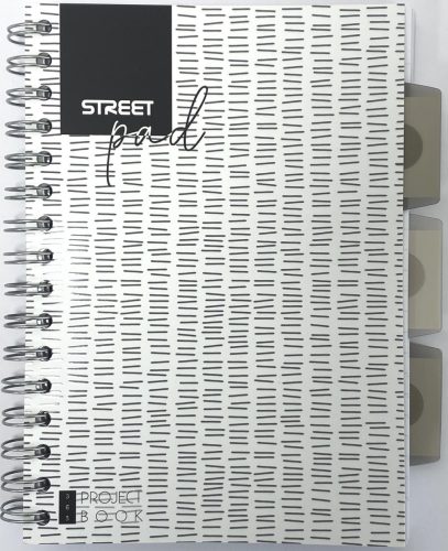 Spirálfüzet regiszteres A/5 PAD LINES Street 100lapos dupla spirál