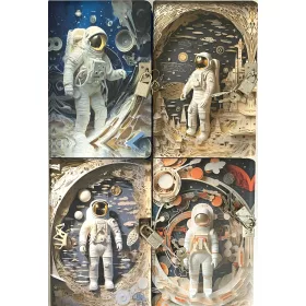 Emlékkönyv lakattal 80lapos vonalas Space 1903-8