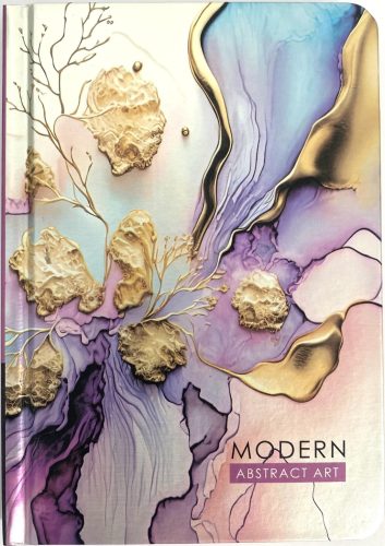 Notesz A/5 64 vonalas lapos kemény fedeles Abstract Art N9575 Burgeois