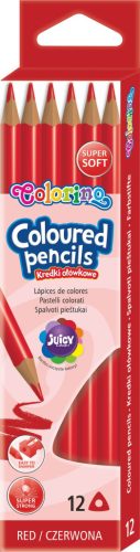 Szóló szinesceruza Colorino Kids Piros (12db/doboz) 86495
