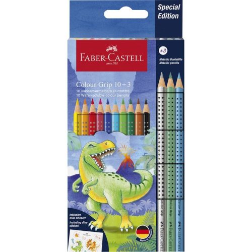 Szinesceruza készlet Faber Castell grip 10+3db-os Dino 201545