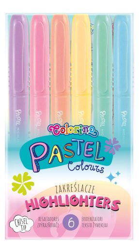 Colorino School Pasztell 6db-os szövegkiemelő filctoll 84965