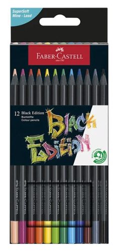 Faber Castell szinesceruzaklt 12db-os Black Edition 116412