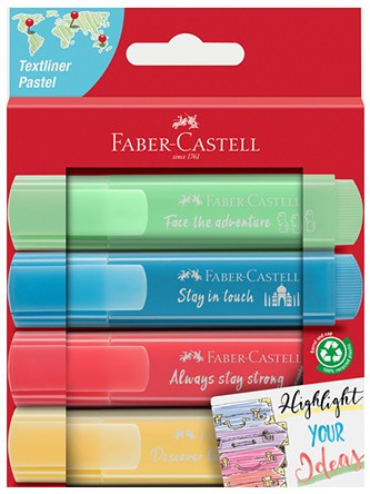 Szövegkiemelő Faber Castell klt. 4db-os pasztell 254625