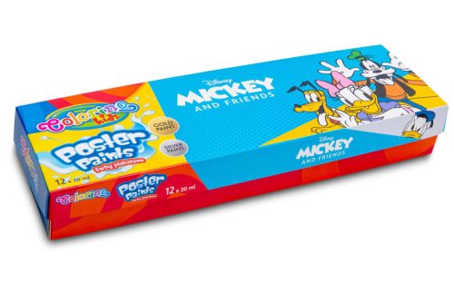 Colorino Disney Mickey and Friends 12x20ml tégelyes tempera készlet 89878