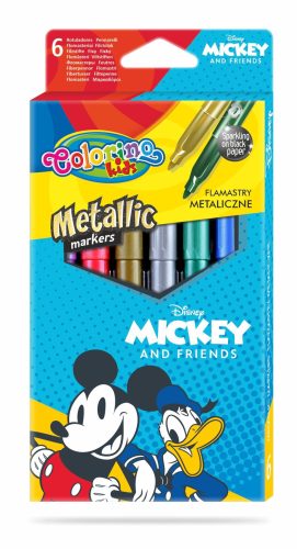 Colorino Disney Mickey and Friends 6db-os metál filctoll készlet 4mm 89960
