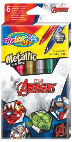 Colorino Disney Avengers 6db-os metál filctoll készlet 4mm 91512