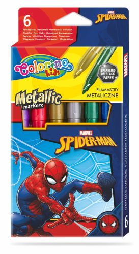 Colorino Disney Marvel Spider-Man kétvégű 6db-os metál filctoll készlet 4mm 91901