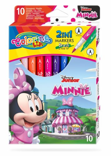 Colorino Disney Junior Minnie 10db-os kétvégű filctoll készlet 90669