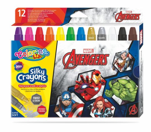 Colorino Disney Avengers Twist 12db-os Extra lágy waxkréta készlet 91499