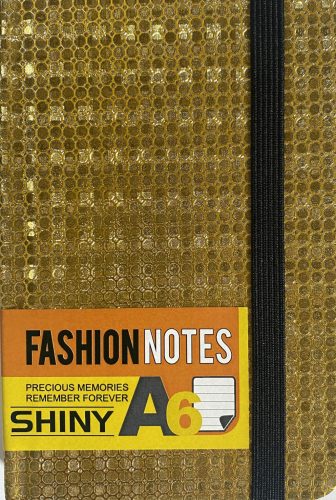 Notesz A/6 96lapos gumis Fashion Shiny 66895 12db/disp.