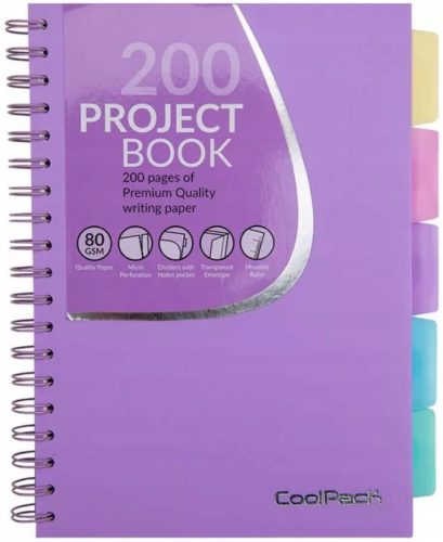 Spirálfüzet B/5 Cool Pack 200old PASZTEL LILA 81346