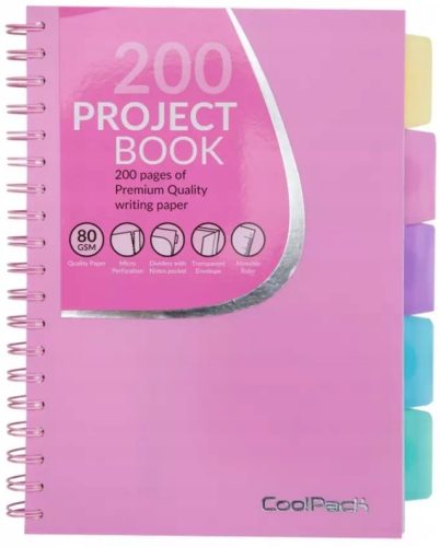 Spirálfüzet B/5 Cool Pack 200old PASZTEL RÓZSASZÍN 81353