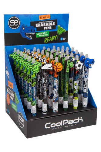 Nyomógombos radírozható toll Cool Pack Boys Mix 2025(36db/disp.)95338CP