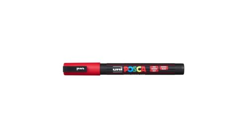Posca PC-3M filctoll Piros 0,9-1,3mm kúpos heggyel