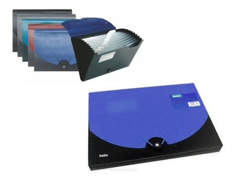Irattartó mappa A4 PVC 12 rekeszes Patio Kék 5066