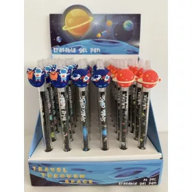   Nyomógombos radírozható toll PLANETS(36db/disp.) 778009 AKCIÓS!