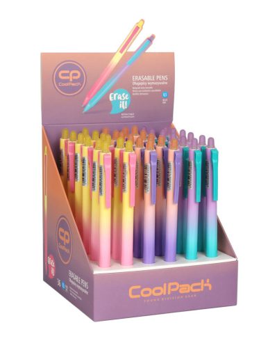 Nyomógombos radírozható toll Cool Pack Gradient Light 2022 36db/disp.03890