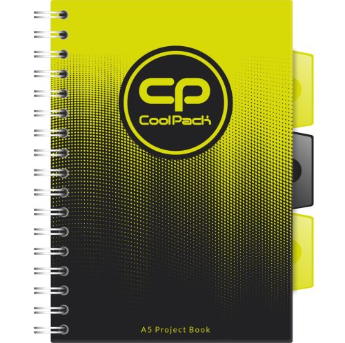 Spirálfüzet A/5 Cool Pack PP 200oldalas kockás Gradient Lemon 03005 2022