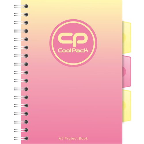 Spirálfüzet A/5 Cool Pack PP 200oldalas kockás Gradient Peach 03029 2022