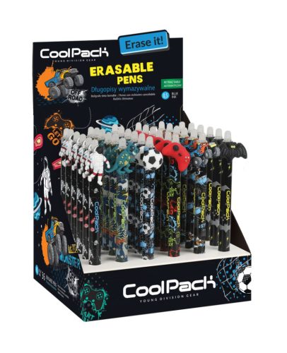 Nyomógombos radírozható toll Cool Pack Boys mix 2022 36db/disp.02657